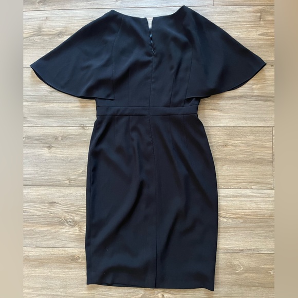 Tahari Black Flutter-Sleeve Knee Length Dress Women’s 8 - Picture 7 of 9